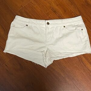 Michael Kors White Demin Micro Shorts.